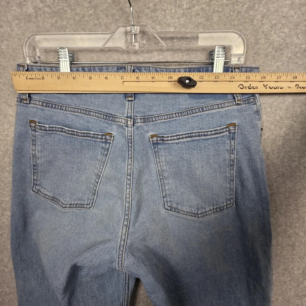 Abercrombie & Fitch Mom Jeans Womens 31 12 Blue‎ High Rise Curve Love Ripped